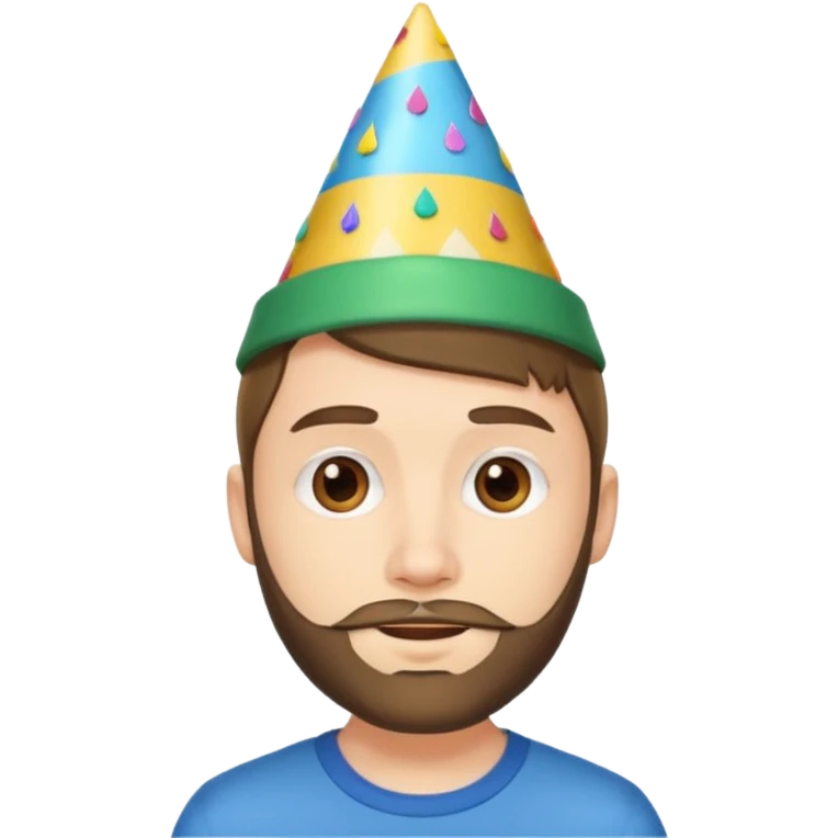 young man with a short beard, happy birthday boy emoji