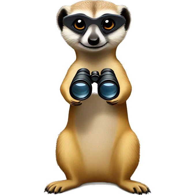meerkat with 
two binoculars  emoji