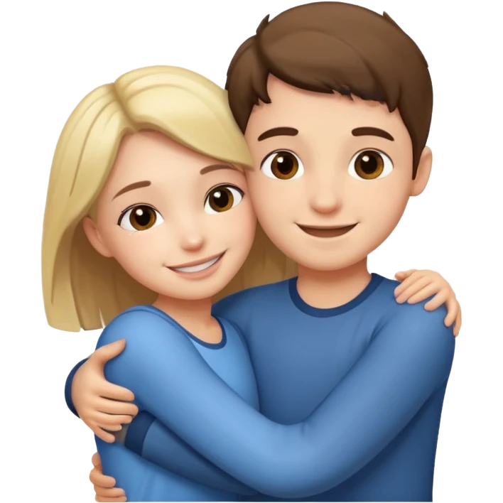 Boy and girl cuddling  emoji