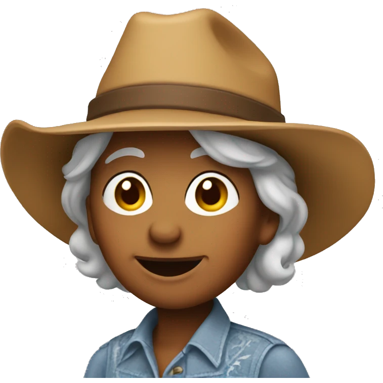 grandma in cowboy hat emoji