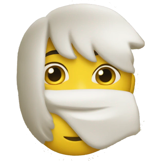 Emoji amarelo fofinho fazendo skincare  emoji