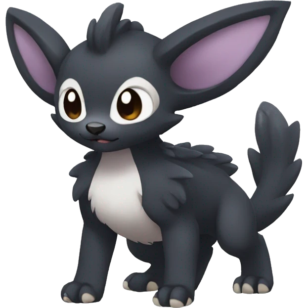 Cute cool dark animal hybrid Fakemon full body emoji
