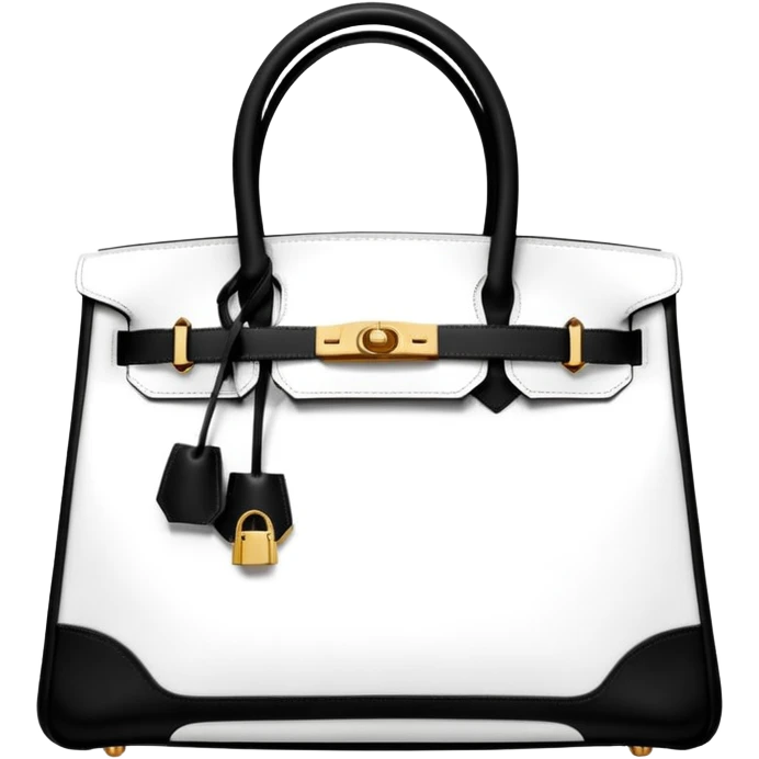 black and white kelly hermes bag emoji
