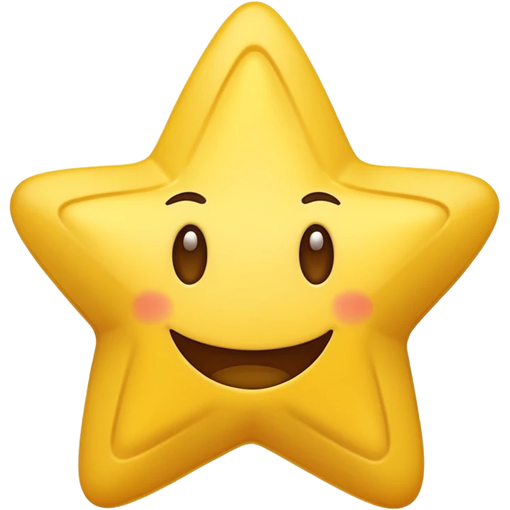 a star  with a heavily exaggerated smile emoji