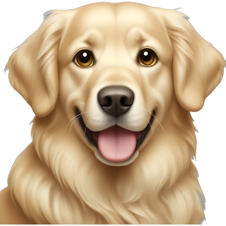 Cream color golden retriever  emoji