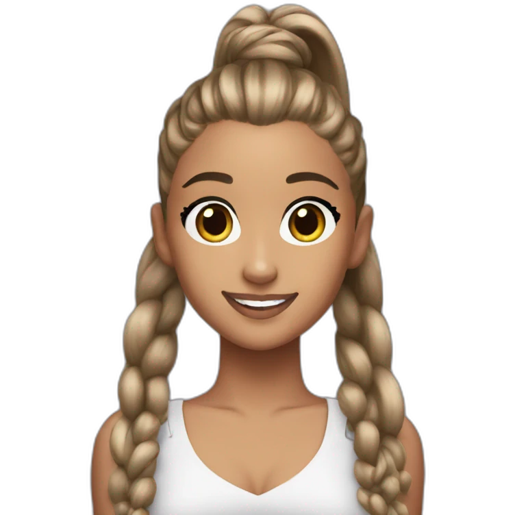 Ariana Grande with ponytail  emoji