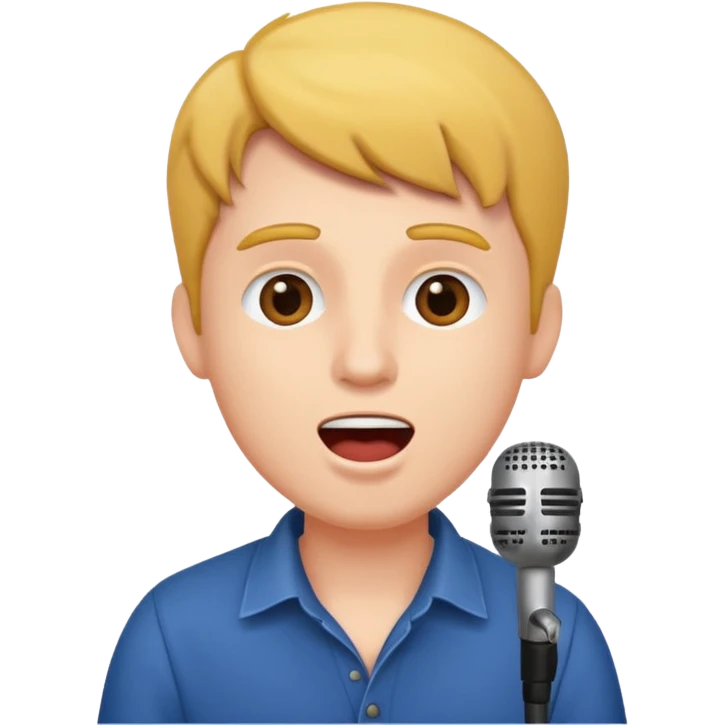 Man singing emoji