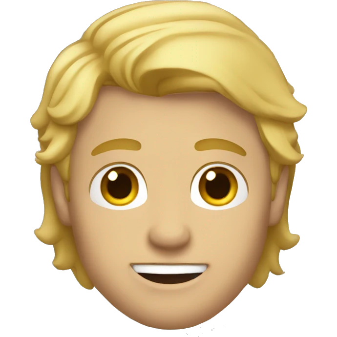 dirty blonde guy no facial hair emoji