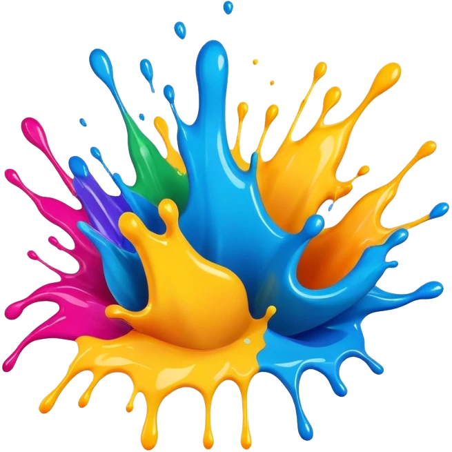 colorful paint splash emoji