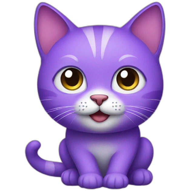 cute purple cat emoji