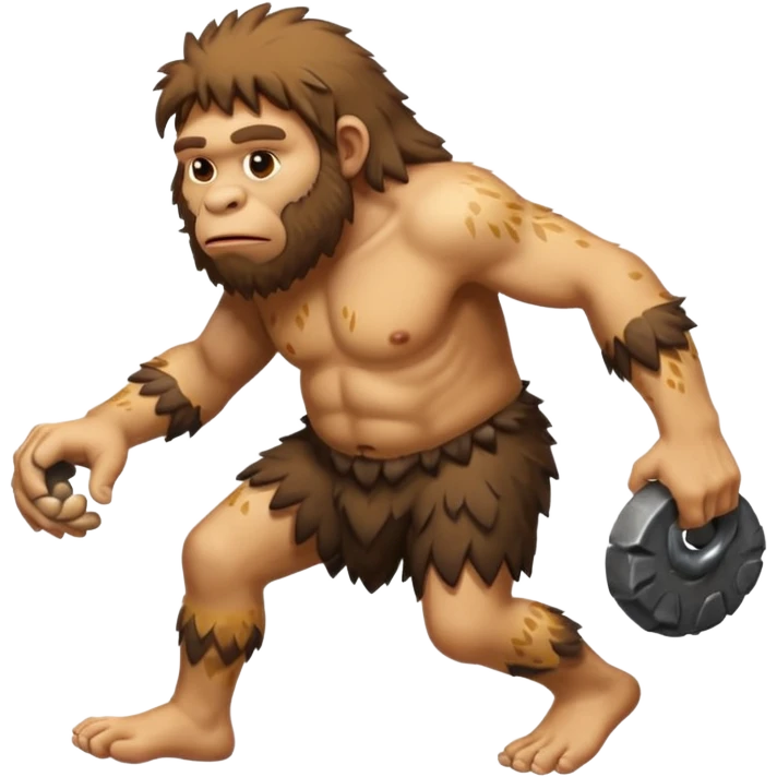 Can you make a emoji of a dumb Neanderthal  with his hands dragging on the ground? emoji