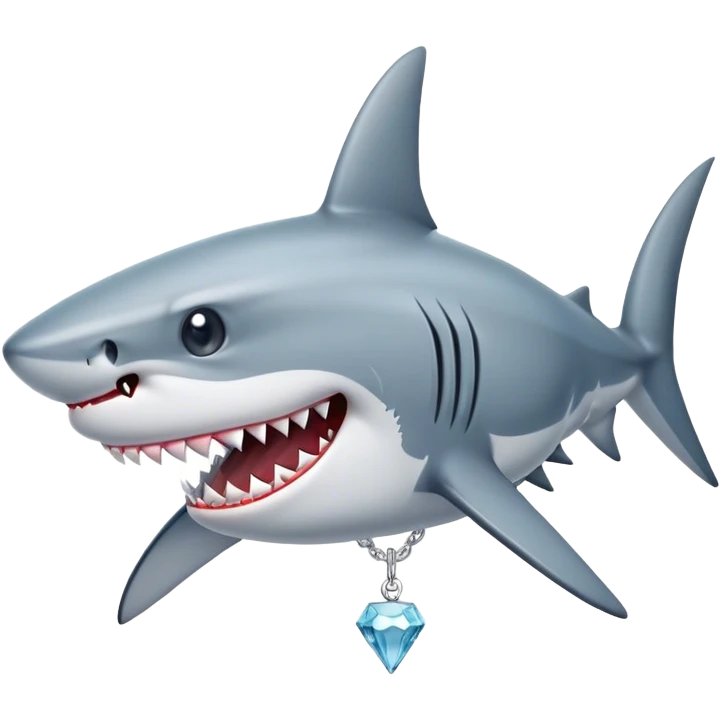 Shark with a diamond chain emoji