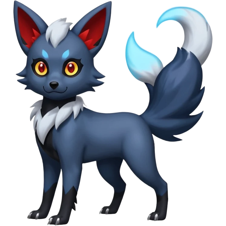 Poochyena-Zorua-Absol-Umbreon-fusion (full body) emoji