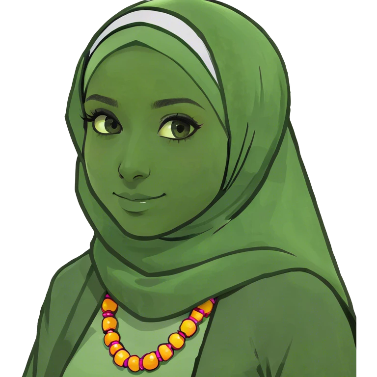 Sixteen years old girl with hijab emoji