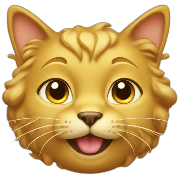 curly gold cat emoji