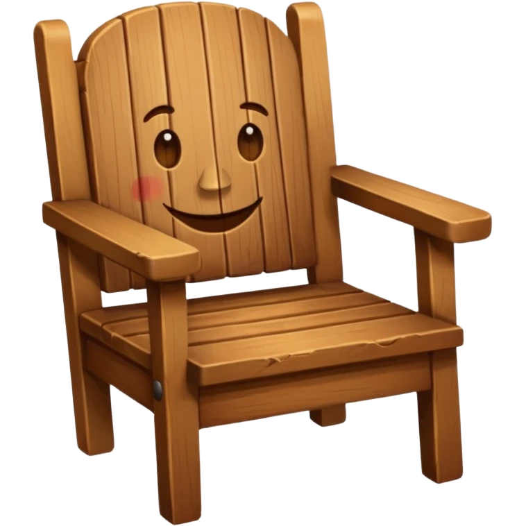Chair with face emoji