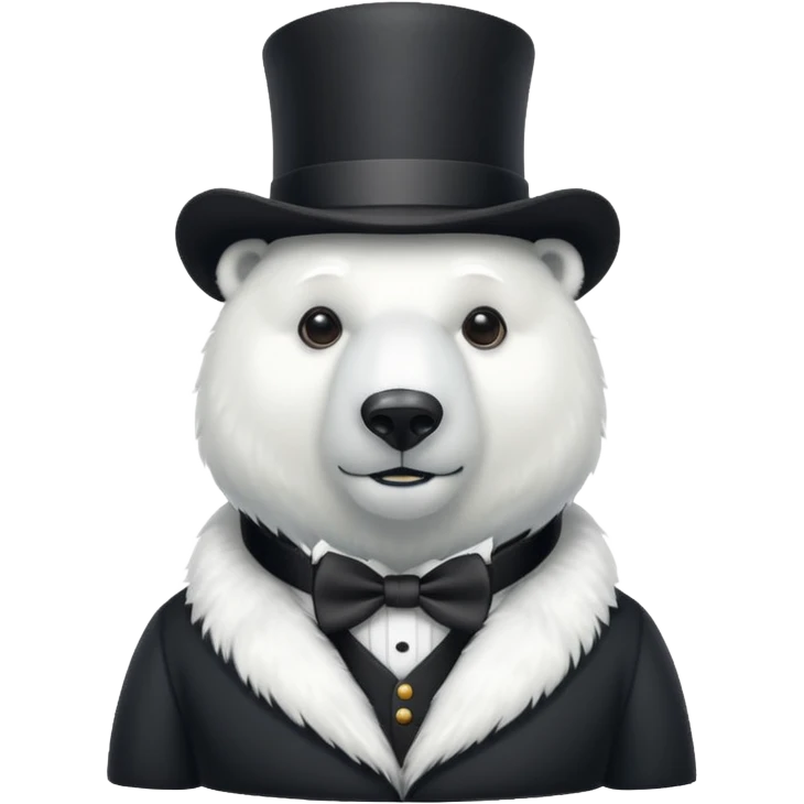 polar bar with top hat emoji