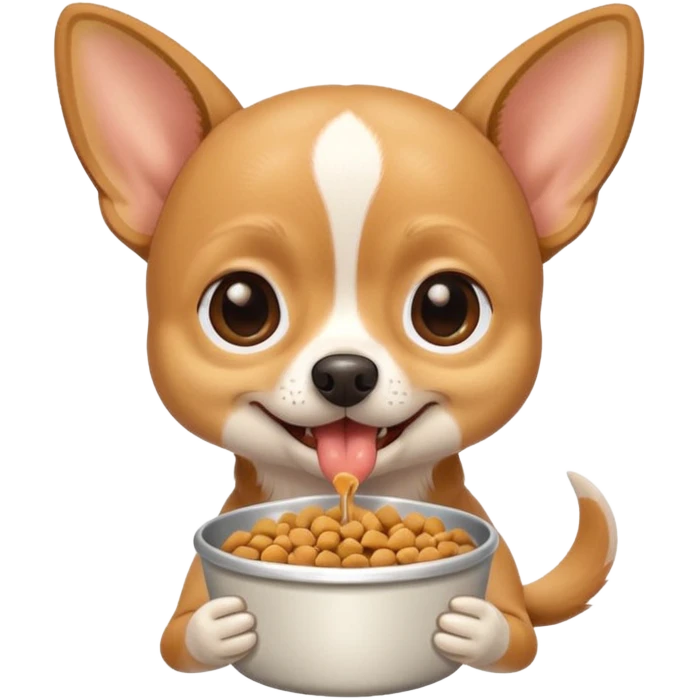 Chihuahua dog food area emoji