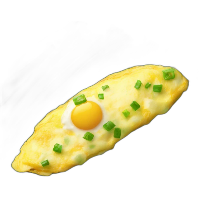 Omelette with spring onion on top emoji