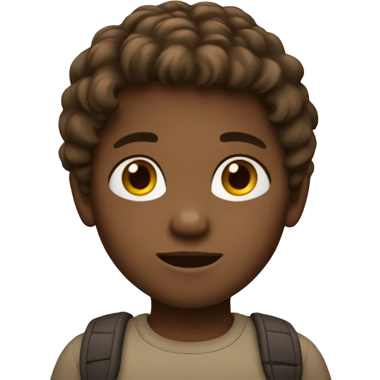 child with brown hair indoors emoji