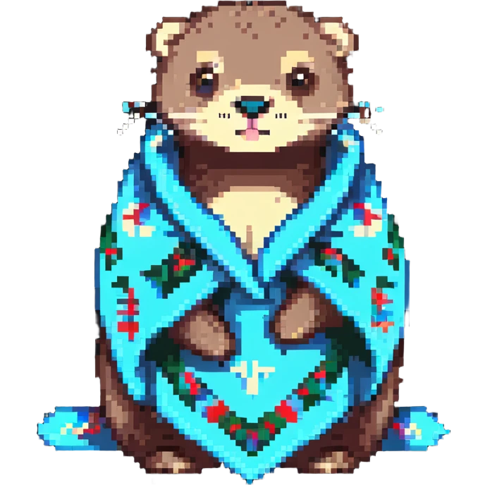 otter cozy in blanket emoji