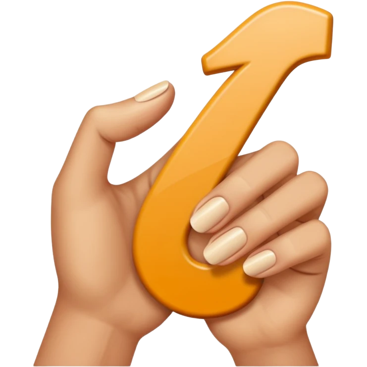 Thumb and index finger upside down to make a 7 emoji