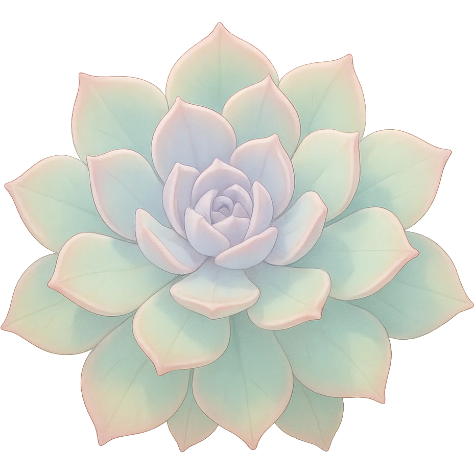 aesthetic pastel succulent plant emoji