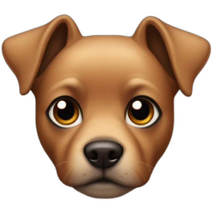 little dog pincher with large face and with black skin color emoji