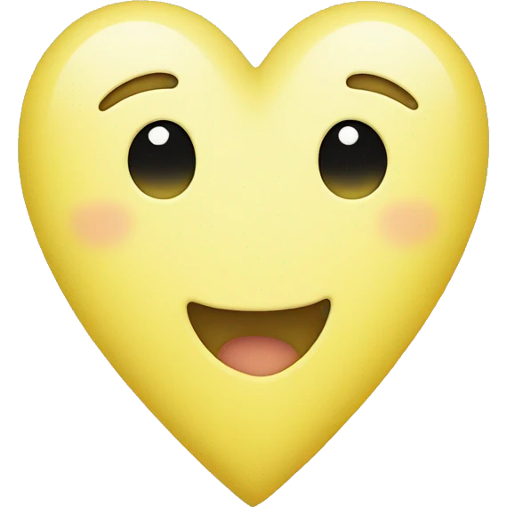 a pale yellow heart emoji