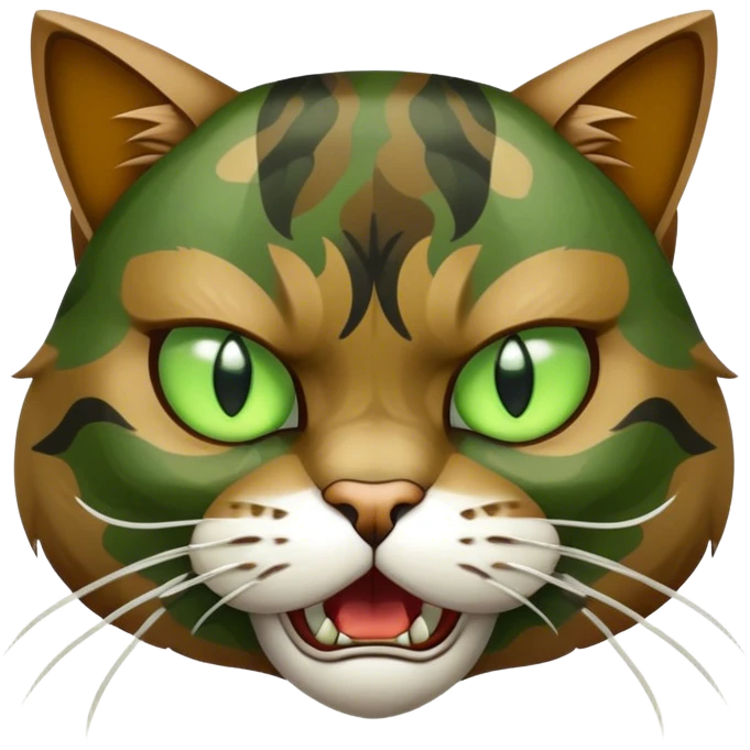 camo angry cat emoji