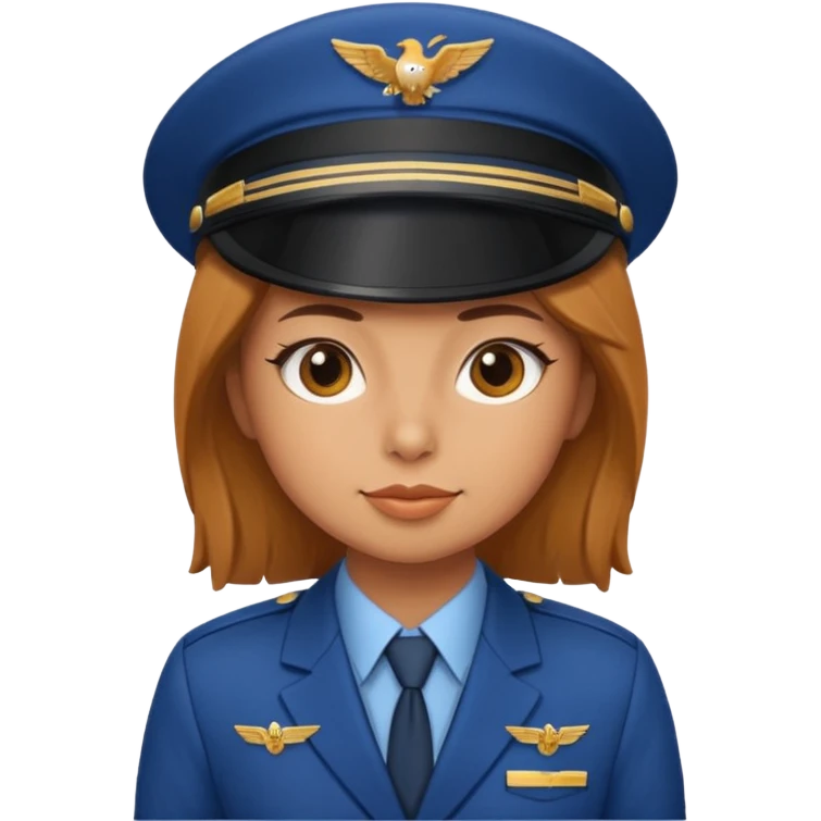 blue suited chick pilot emoji