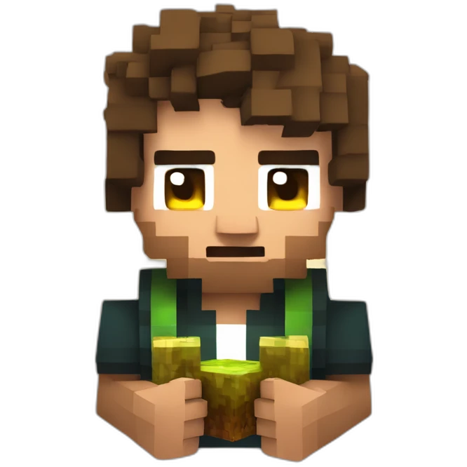 JeromeASF Minecraft character holding GG emoji