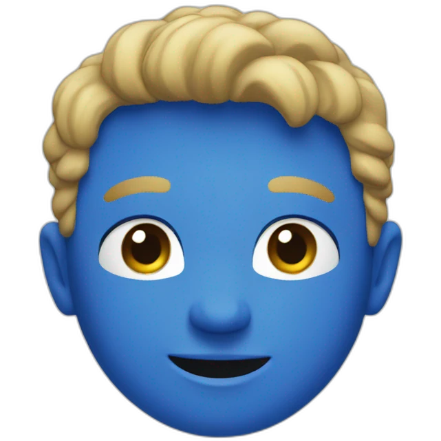 the color blue emoji