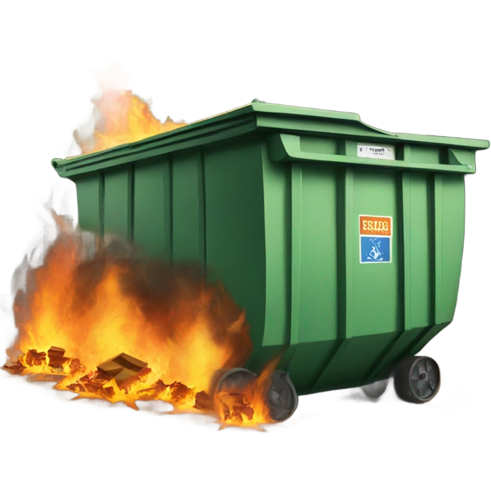 Dumpster fire emoji