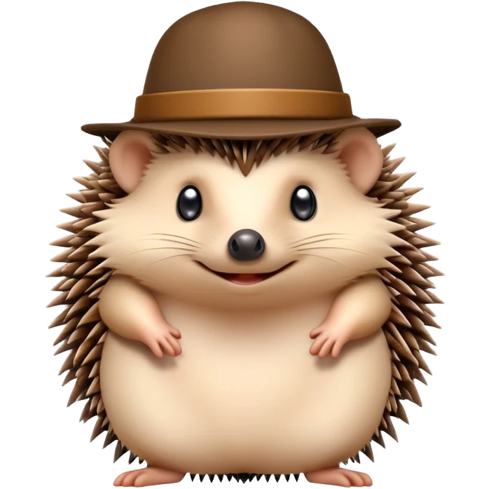 hedgehog removing a hat emoji