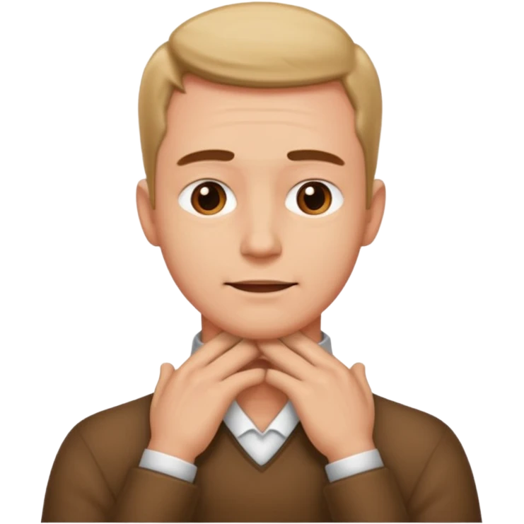 guy with hands on neck emoji