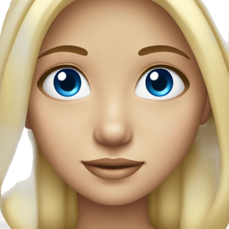 Blonde girl blue eyes  emoji