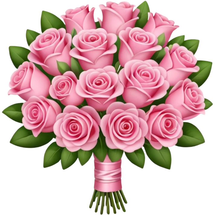 pink bouquet with heart accents emoji