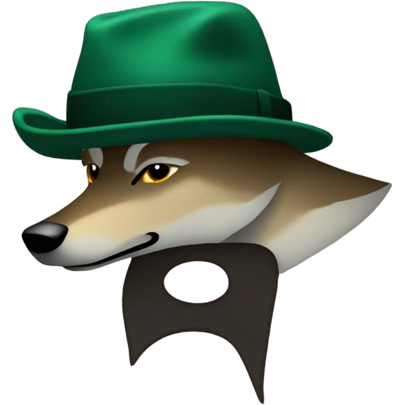 a dark green hat that says WOLF emoji