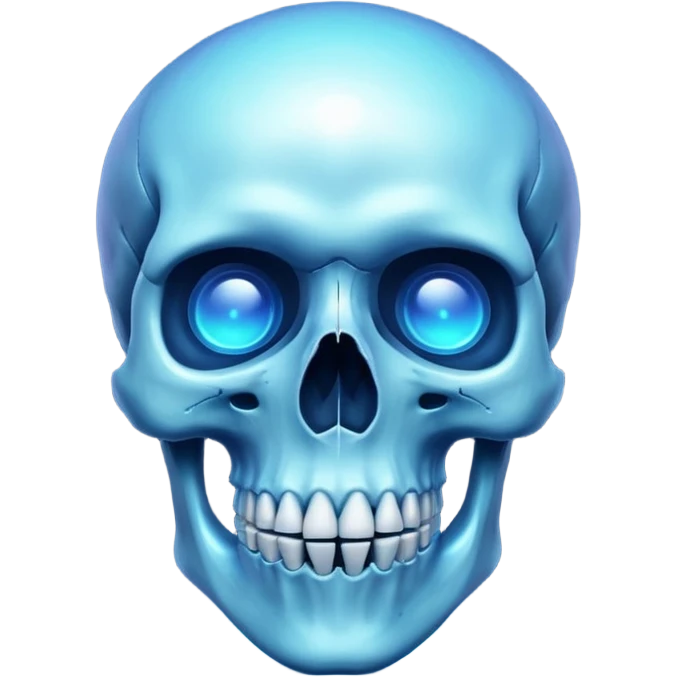 make me emoji for my linux start menu i want it blue and take the whole the image (i want it big ) i dont want is as a face i want it like skull or something cool emoji