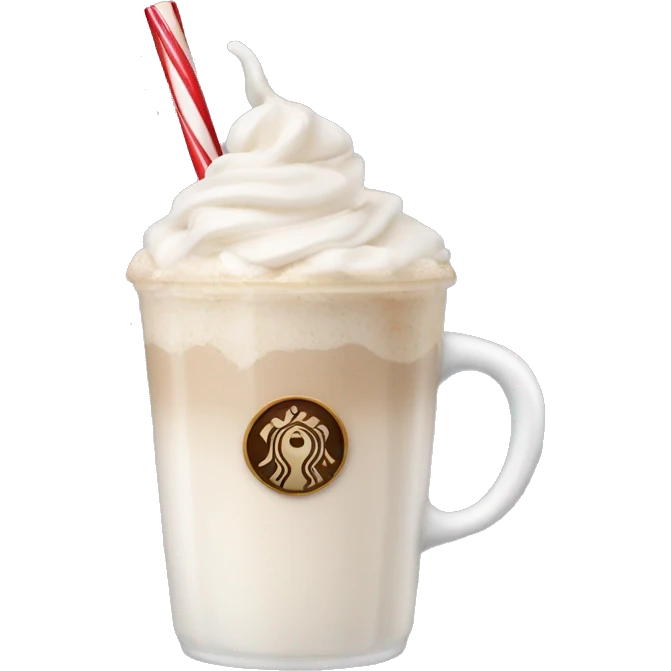 Iced white peppermint mocha emoji