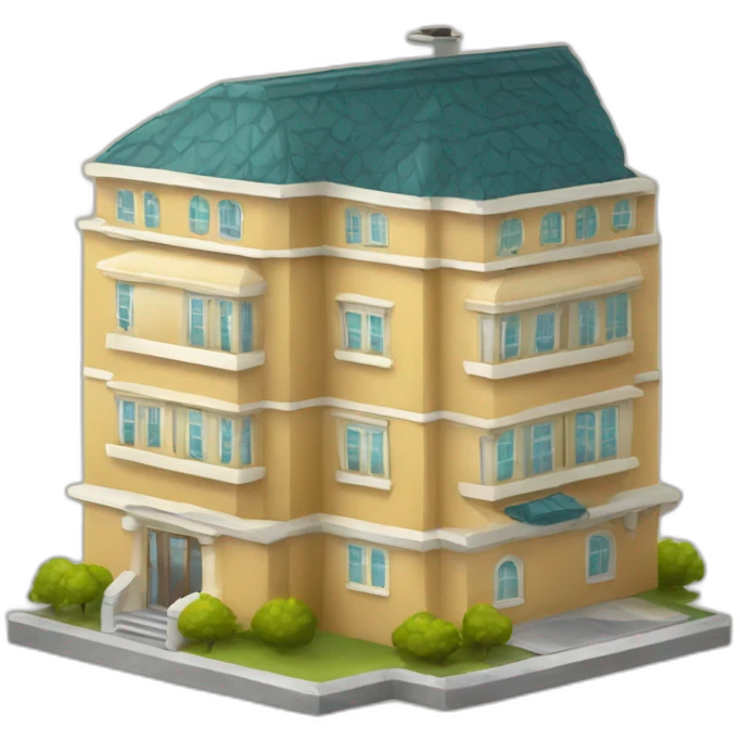Hôtel avec poulet emoji