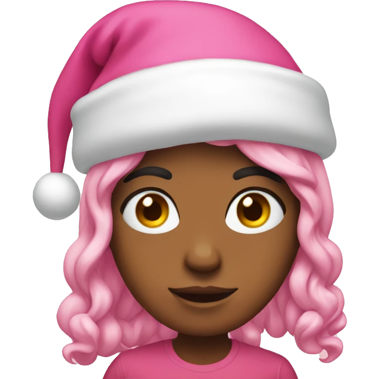 Pink christmas emoji