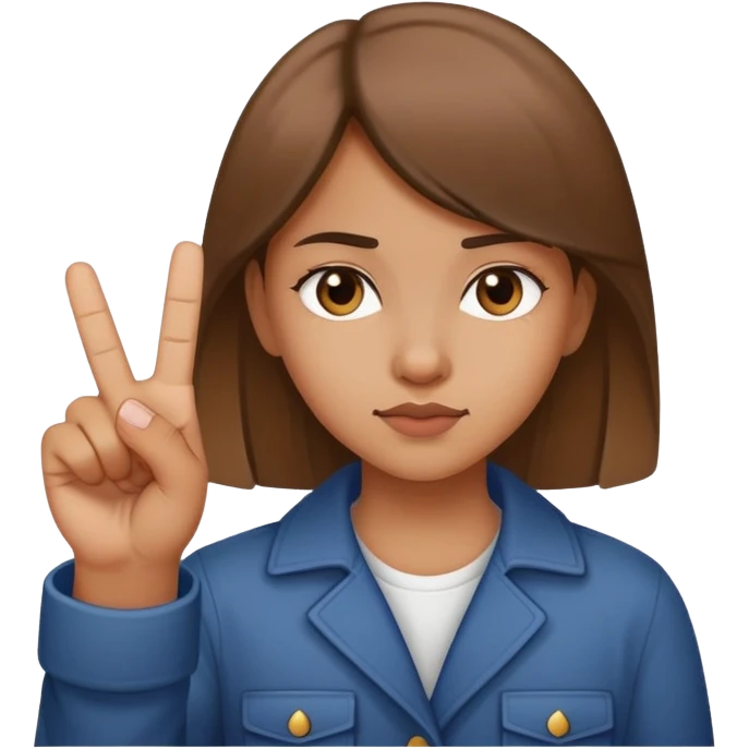 Girl with middle finger up emoji