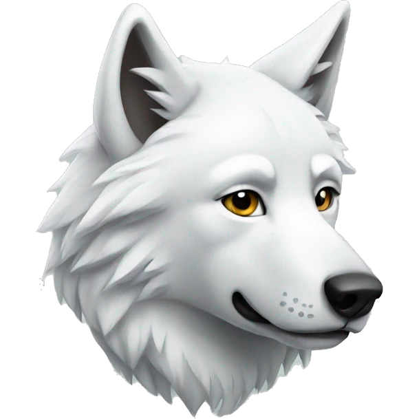 White wolf emoji