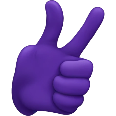 purple call me hand emoji
