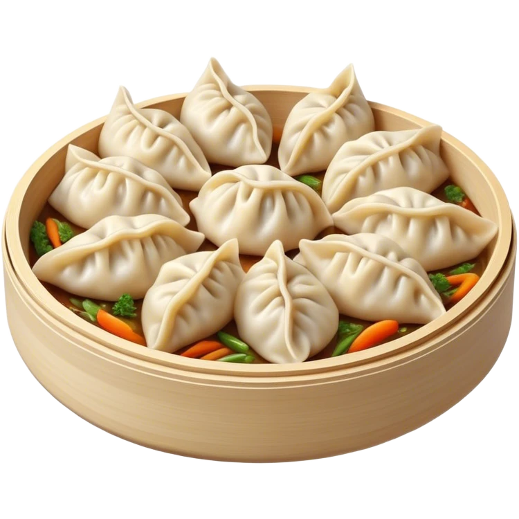 Cinematic Realistic Jiaozi Dish Emoji, depicted as delicate, handcrafted dumplings filled with savory meat and vegetables, rendered with detailed textures and warm, inviting lighting. emoji