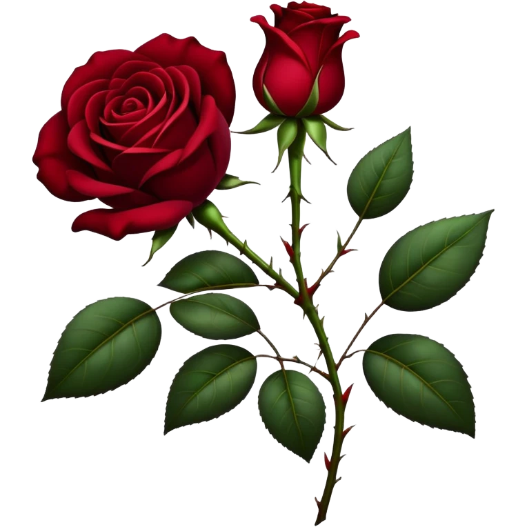 Dark red rose emoji