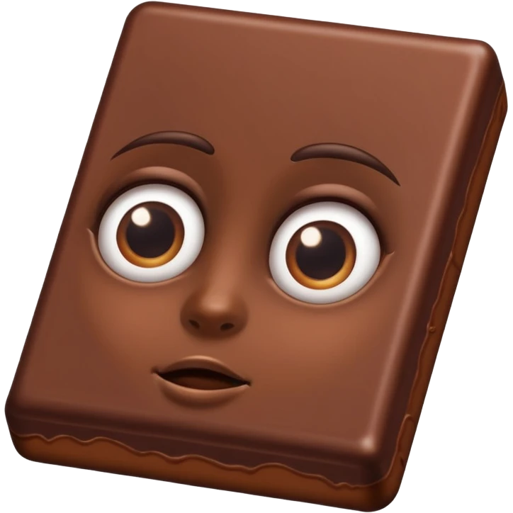 chocolate with eyes emoji