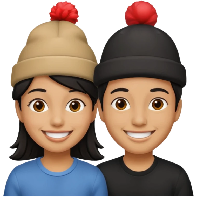 a framed photo of 2 friends in a theme park emoji